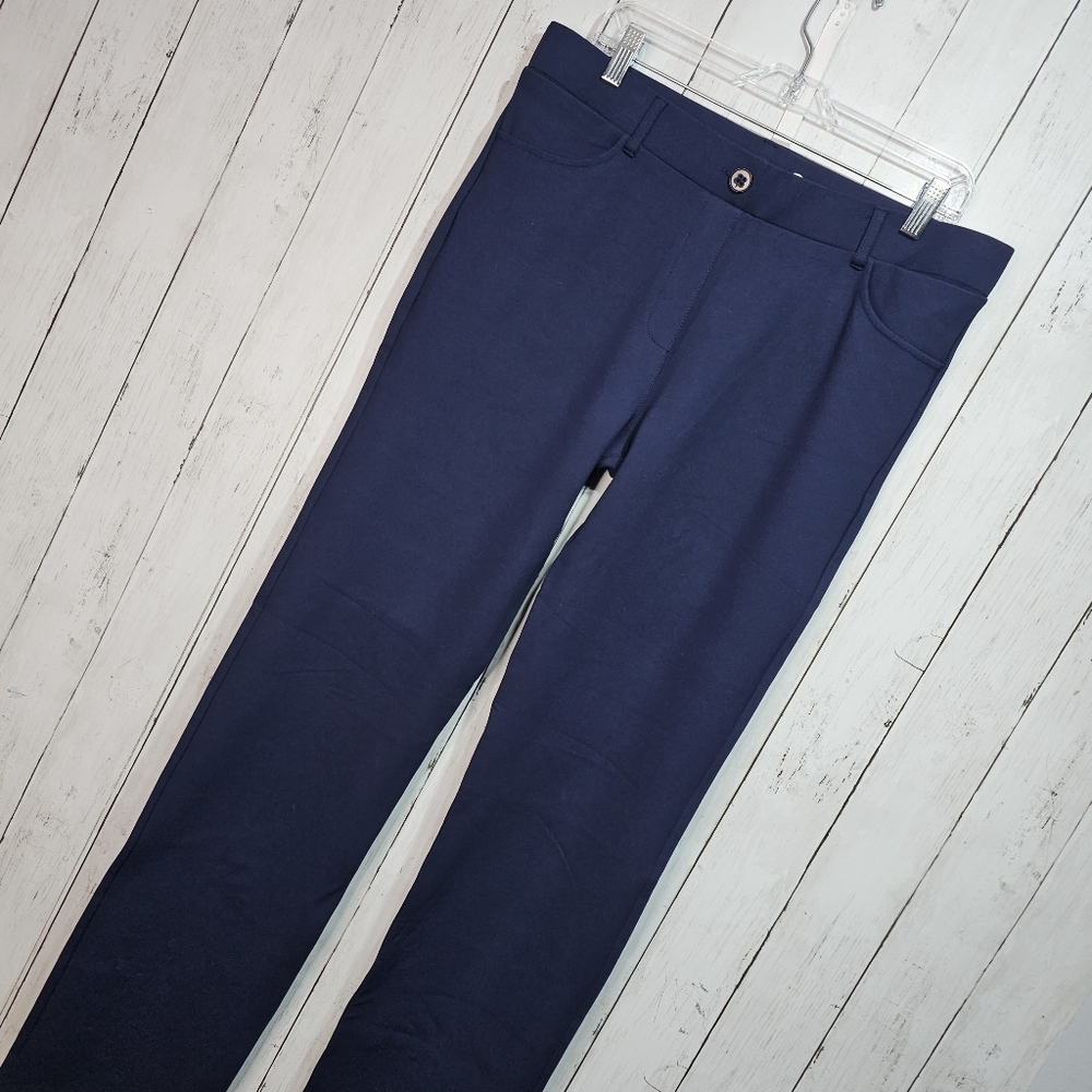 Betabrand Straight-Leg Classic Dress Pant Yoga Navy Blue Pants Size XL Long. - Picture 2 of 7